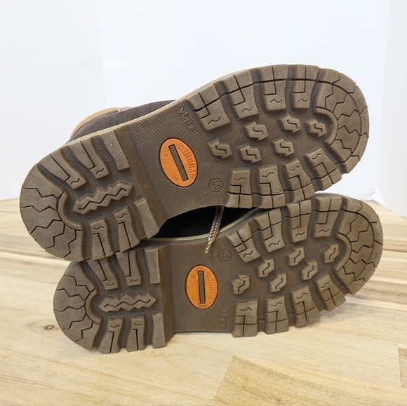 Vintage Post Card Italian Leather Ski Boots Brown Suede Chunky Hiking - Picture 12 of 12